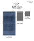 Luxehome Supima Cotton Bath Towel, Sea Blue| 600 GSM | 100% Supima Cotton