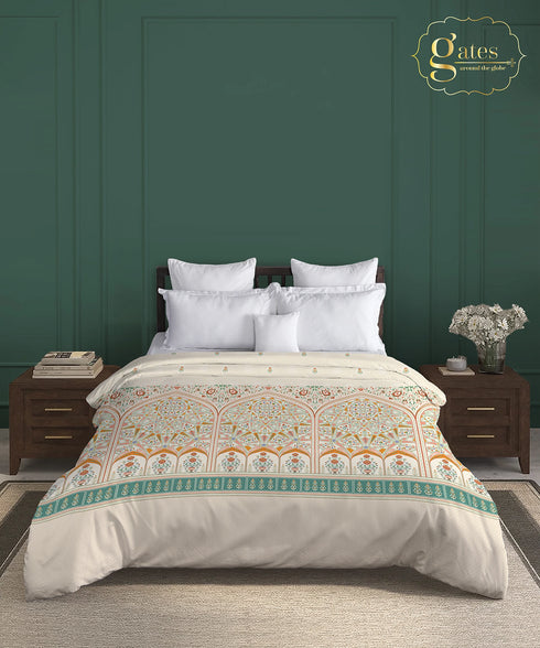 Gates Around The Globe Double AC Comforter, Arqadia| 180 TC Cotton