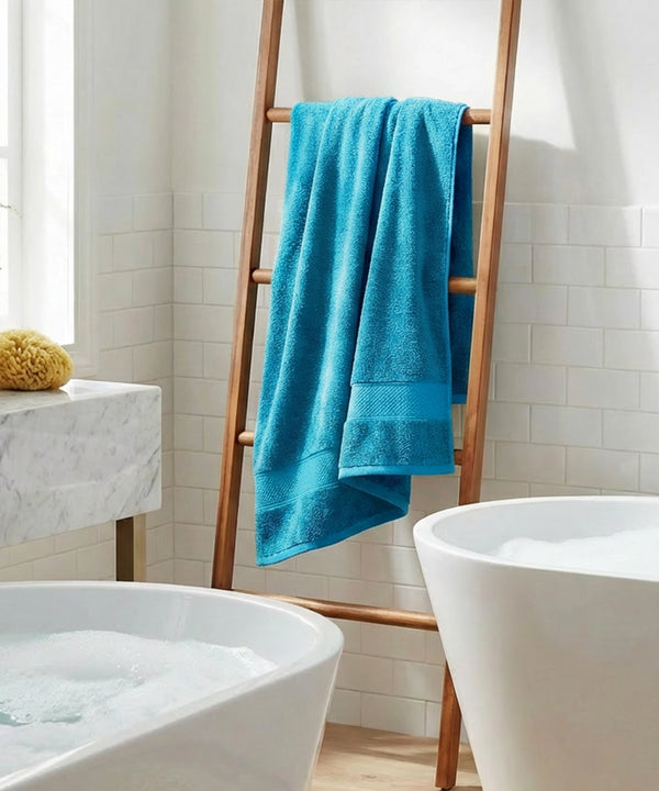 Urban Comfort Bath Towel, Teal Sachet| 450 GSM Cotton