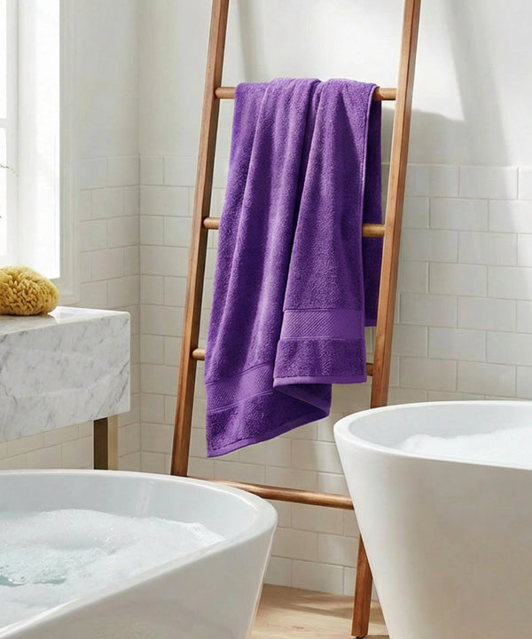 Urban Comfort Bath Towel, Purple| 450 GSM Cotton