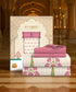 Home Essential Royal Bloom Queen Bedsheet Set, Raya Pink| 144TC Cotton| 2 Pillow Covers