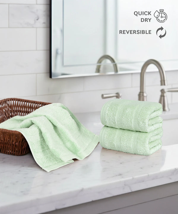 Quick Dry 3 Pc Face Towel, Sage|400 GSM Cotton