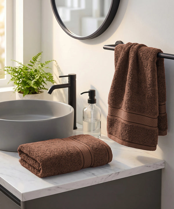 Indulgence 2Pc Hand Towel, Roasted Java|600 GSM Cotton