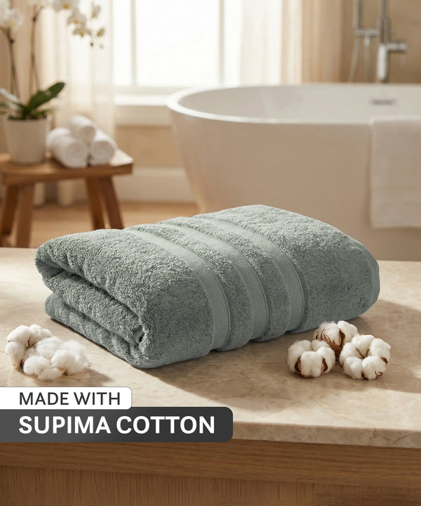 Luxe Home Supima Cotton Bath Towel, Priarie Sage| 600 GSM | 100% Supima Cotton
