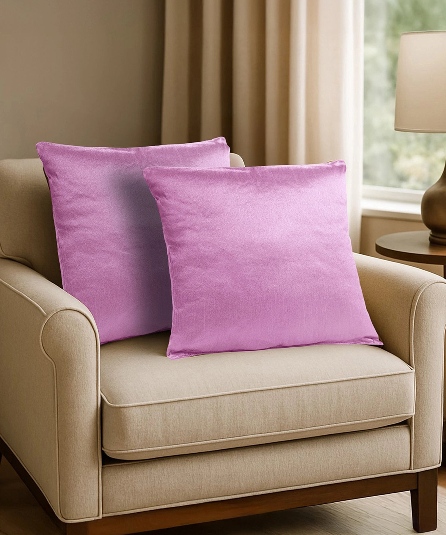 Everyday Solid Single Cushion,Pastel Rosa| 250 GSM Polyester