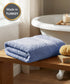 Luxehome Turkish Towel 1Pc Bath Towel, Blue Crest | 800 GSM Cotton