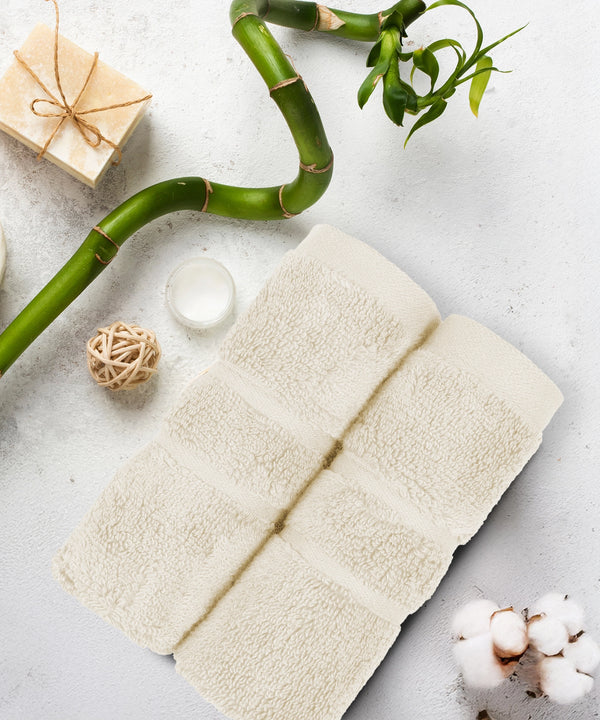 Luxe Home 2Pc Face Towel, Lamb's Wool| 600 GSM Cotton Bamboo