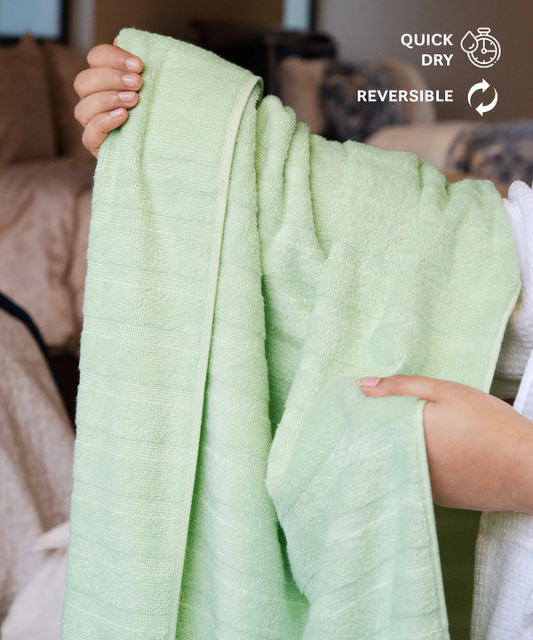 Quick Dry 1 Pc Bath Towel, Sage|400 GSM Cotton