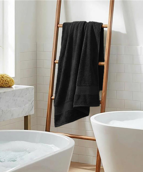 Urban Comfort Bath Towel, Black| 450 GSM Cotton