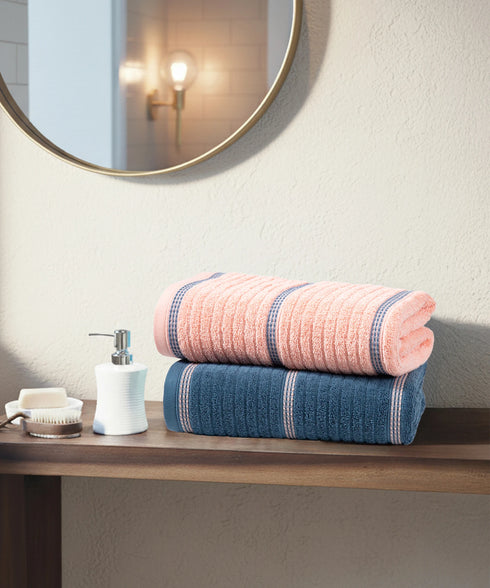 His & Her 2 PC Bath Towel Set, Candy & Floss|500 GSM Cotton