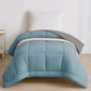 Soft Comfort Solid Single AC Blanket/Comforter, Blue Fog|200 GSM Micro Polyester|Reversible