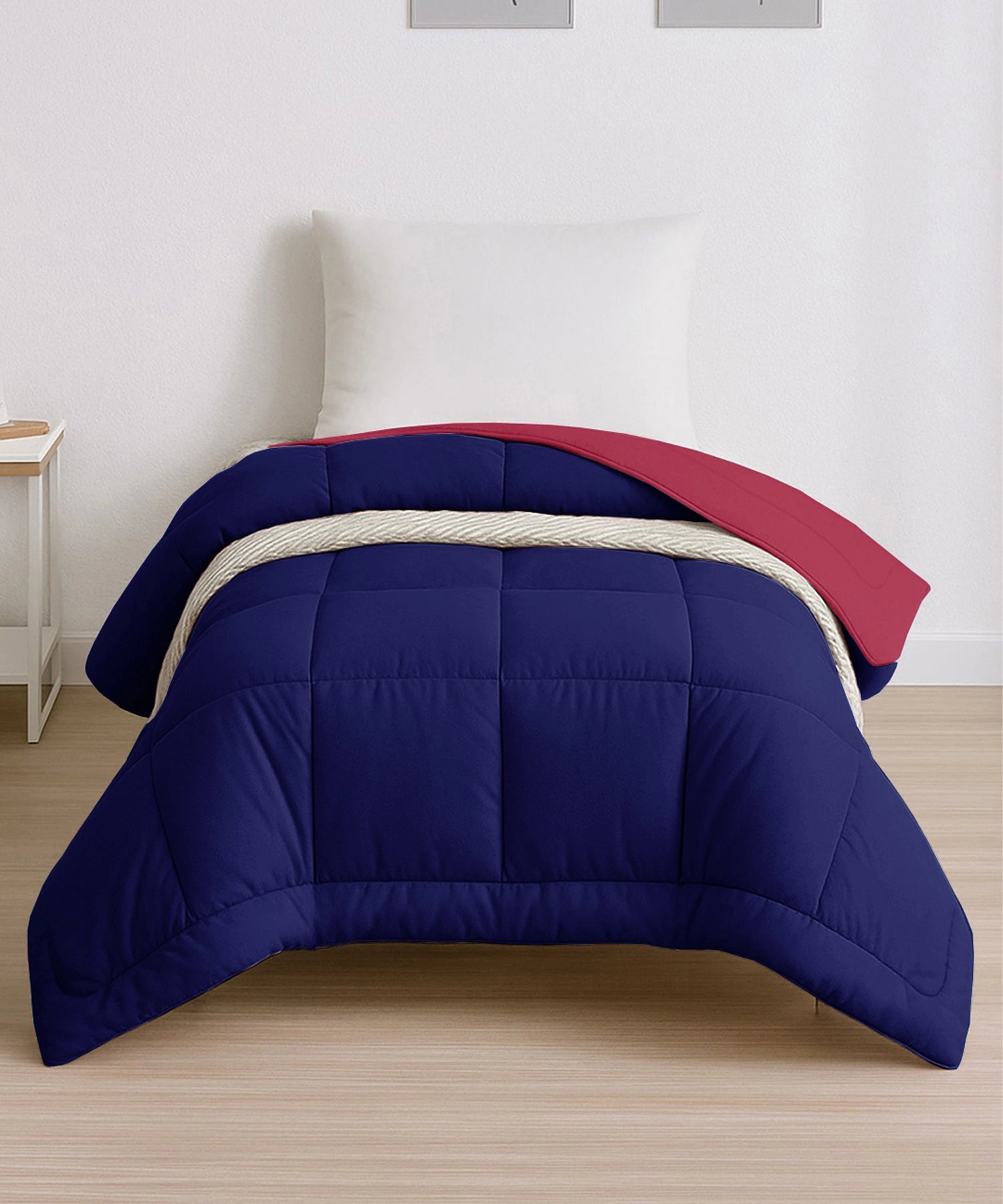 Soft Comfort Solid Single AC Blanket/Comforter, French Roast|200 GSM Micro Polyester|Reversible