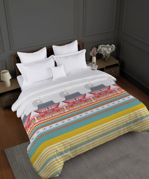 Gates Around The Globe Double AC Comforter, Torii| 180 TC Cotton