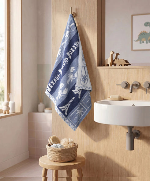 Juniors Bath Towel, Wander| 550 GSM | 100% Premium Cotton