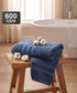 Luxehome Supima Cotton Bath Towel, Sea Blue| 600 GSM | 100% Supima Cotton