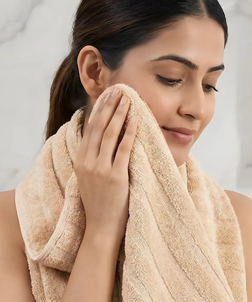 Quick Dry 2 Pc Hand Towel, Beige|400 GSM Cotton