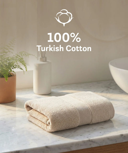 Luxehome Turkish Towel 1Pc Hand Towel, Dry Sand | 800 GSM Cotton