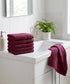 Urban Comfort 6Pc Face Towel Set, Wine Red| 450 GSM | 100% Cotton