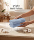 Luxehome Supima Cotton 2 Pc Hand Towel Set , Dusty Blue| 600 GSM | 100% Supima Cotton