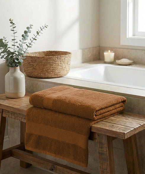 Urban Comfort Bath Towel, Coconut Shell| 450 GSM Cotton