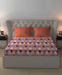 Celebration Queen Bedsheet Set, Mehfil Rust | 144 TC Cotton| 2 Pillow Covers