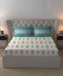 Celebration Queen Bedsheet Set, Saanjh Teal | 144 TC Cotton| 2 Pillow Covers