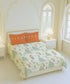 Home Essential Royal Bloom Queen Bedsheet Set, Gilded Dream Orange| 144TC Cotton| 2 Pillow Covers