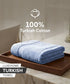 Luxehome Turkish Towel 1Pc Bath Towel, Blue Crest | 800 GSM Cotton