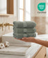 Luxehome Supima Cotton 3 Pc Face Towel Set, Priarie Sage| 600 GSM | 100% Supima Cotton