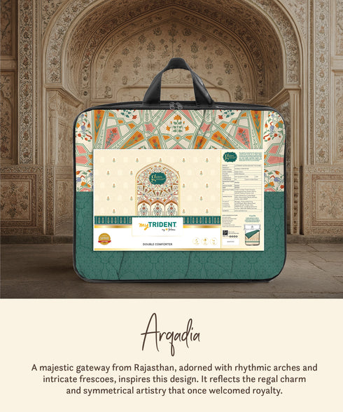 Gates Around The Globe Double AC Comforter, Arqadia| 180 TC Cotton