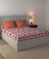 Celebration Queen Bedsheet Set, Mehfil Rust | 144 TC Cotton| 2 Pillow Covers