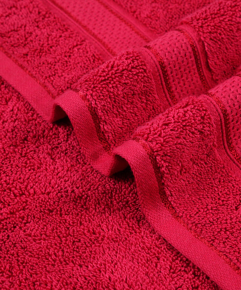 Indulgence 2Pc Hand Towel, Blood Red|600 GSM Cotton