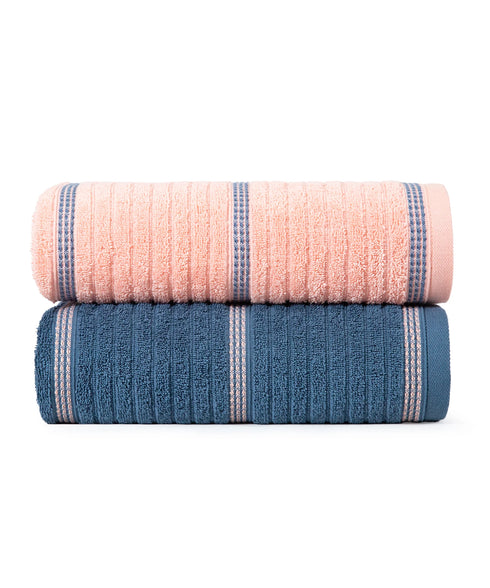 His & Her 2 PC Bath Towel Set, Candy & Floss|500 GSM Cotton