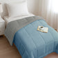 Soft Comfort Solid Single AC Blanket/Comforter, Blue Fog|200 GSM Micro Polyester|Reversible
