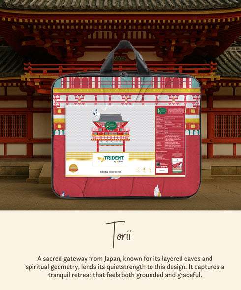 Gates Around The Globe Double AC Comforter, Torii| 180 TC Cotton