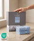 Luxehome Supima Cotton 2 Pc Hand Towel Set , Dusty Blue| 600 GSM | 100% Supima Cotton
