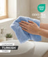 Luxehome Turkish Towel 1Pc Hand Towel, Blue Crest| 800 GSM Cotton