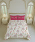 Home Essential Royal Bloom Queen Bedsheet Set, Gilded Dream Pink| 144TC Cotton| 2 Pillow Covers