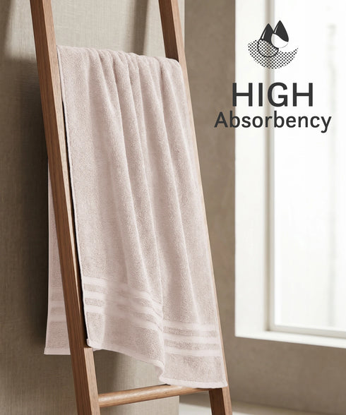 Luxehome Supima Cotton Bath Towel, Dark Sand| 600 GSM | 100% Supima Cotton