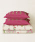 Home Essential Royal Bloom Queen Bedsheet Set, Gilded Dream Pink| 144TC Cotton| 2 Pillow Covers