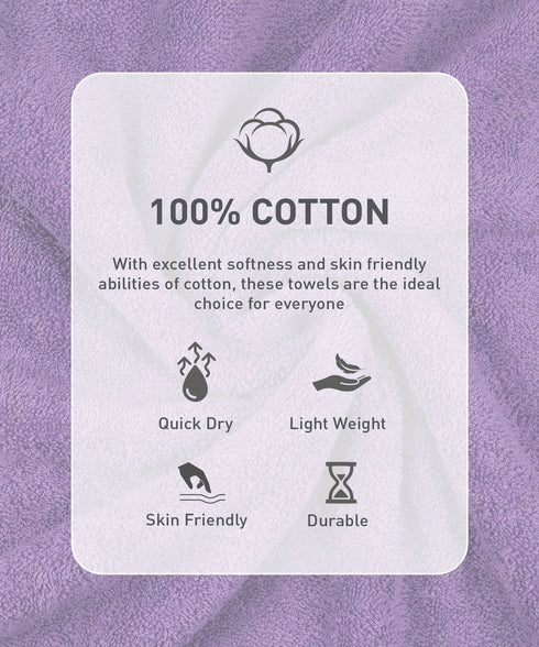 Urban Comfort Bath Towel, Purple| 450 GSM Cotton