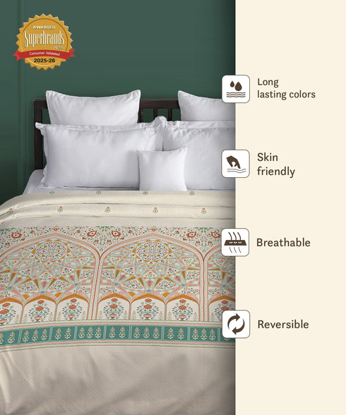 Gates Around The Globe Double AC Comforter, Arqadia| 180 TC Cotton