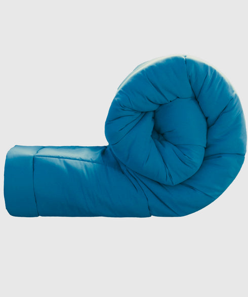 Soft Comfort Solid Single AC Comforter, Aqua Lush|200 GSM Micro Polyester|Reversible