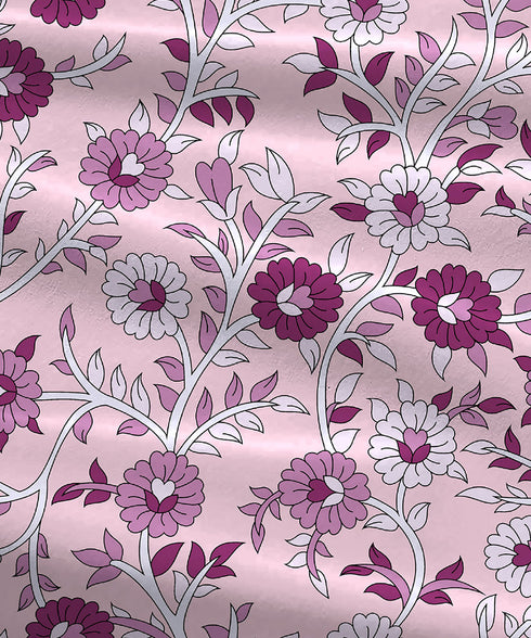Urban Comfort Queen Bedsheet Set, Desert Garden Pink |144 TC Cotton| 2 Pillow Covers