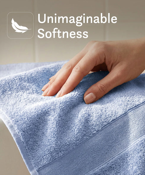 Luxehome Turkish Towel 1Pc Hand Towel, Blue Crest| 800 GSM Cotton