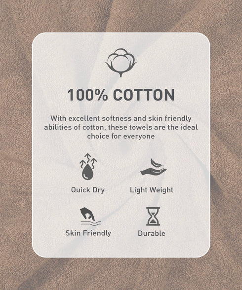 Urban Comfort Bath Towel, Coconut Shell| 450 GSM Cotton