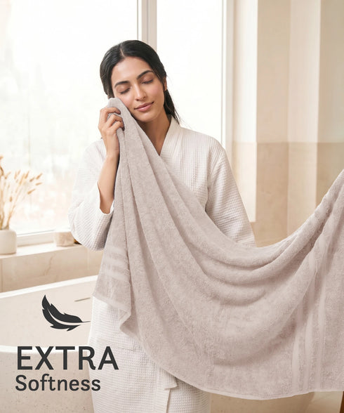 Luxehome Supima Cotton Bath Towel, Dark Sand| 600 GSM | 100% Supima Cotton