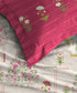 Home Essential Royal Bloom Queen Bedsheet Set, Gilded Dream Pink| 144TC Cotton| 2 Pillow Covers