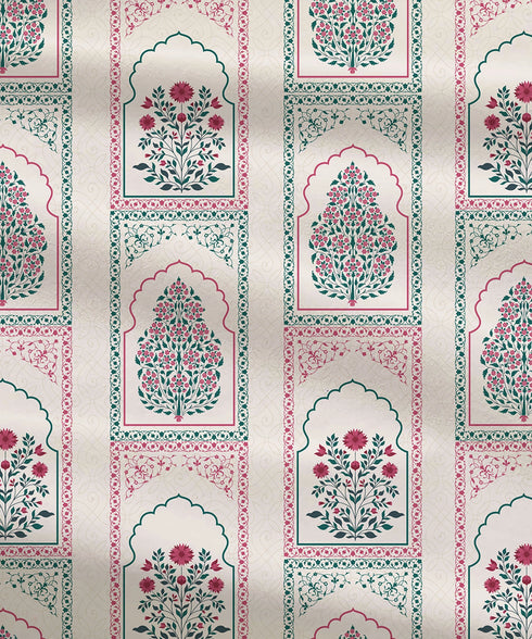 Celebration Queen Bedsheet Set, Mehira Pink | 144 TC Cotton| 2 Pillow Covers