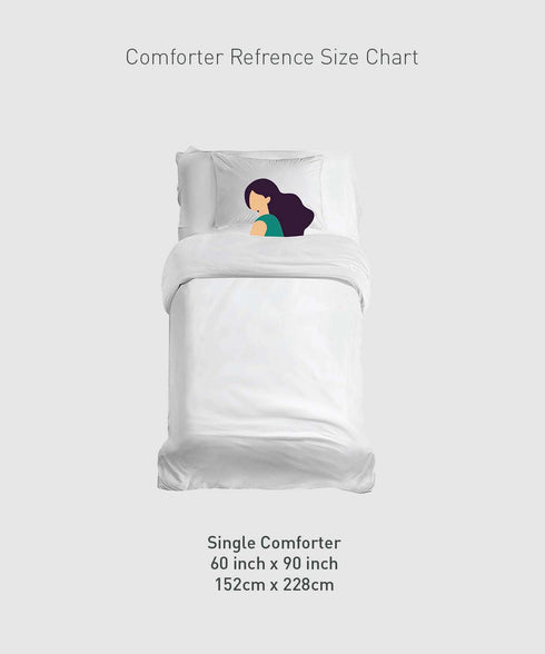Soft Comfort Solid Single AC Comforter, Aqua Lush|200 GSM Micro Polyester|Reversible